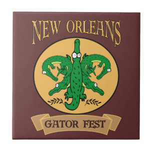 Azulejo Fest del cocodrilo de New Orleans