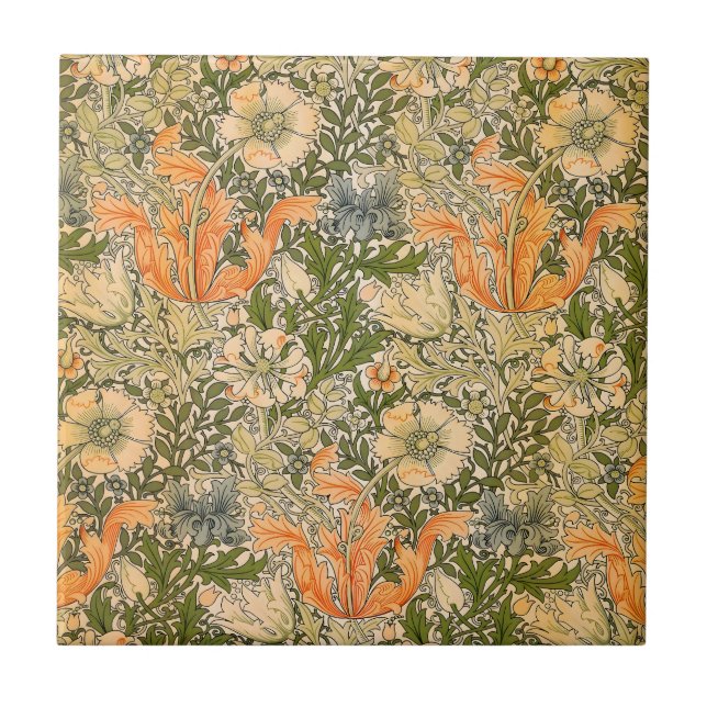 Azulejo Festival de Flores William Morris Spring Compton (Frente)