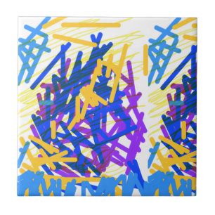 Azulejo Festival Moderno de Pintura Abstracta Salpicada