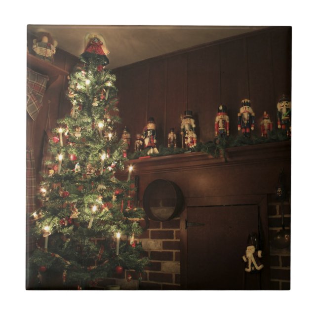 Azulejo Festividad de Navidades de campo coloniales primit (Frente)