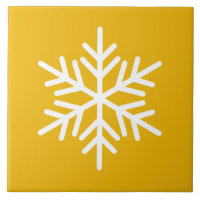 Festividad De Snowflake Nórdico Blanco Sobre Naran