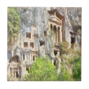 Azulejo Fethiye Ancient Lycian Tumba acuática