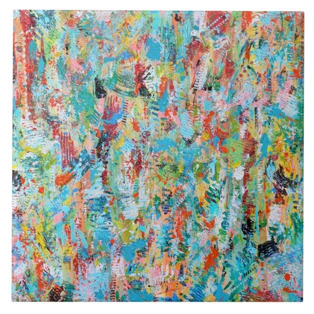 Azulejo Fiebre de la jungla 6 x 6 mosaico cerámico (Frente)