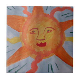 Azulejo Fiery Sun Ceramic Tile