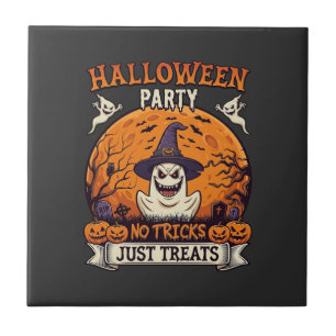 Azulejo Fiesta de Halloween Sin Trucos Solo Golosinas Fant