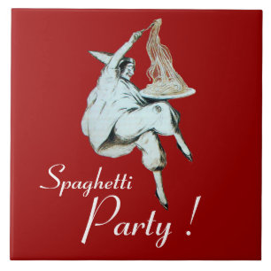 Azulejo Fiesta DE SPAGHETTI, COCINA ITALIANA Invitación a