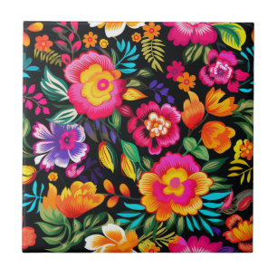 Azulejo Fiesta Floral Extravaganza