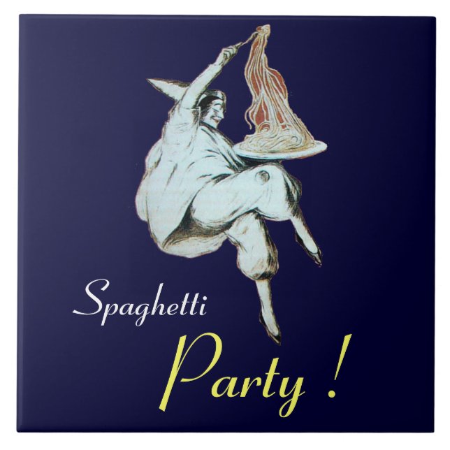 Azulejo Fiesta SPAGHETTI, COCINA ITALIANA, púrpura (Frente)