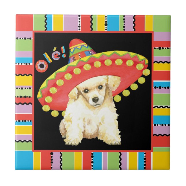 Azulejo Fiesta Toy Poodle (Frente)
