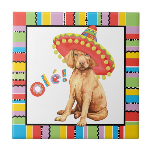 Azulejo Fiesta Vizsla Tile (Frente)
