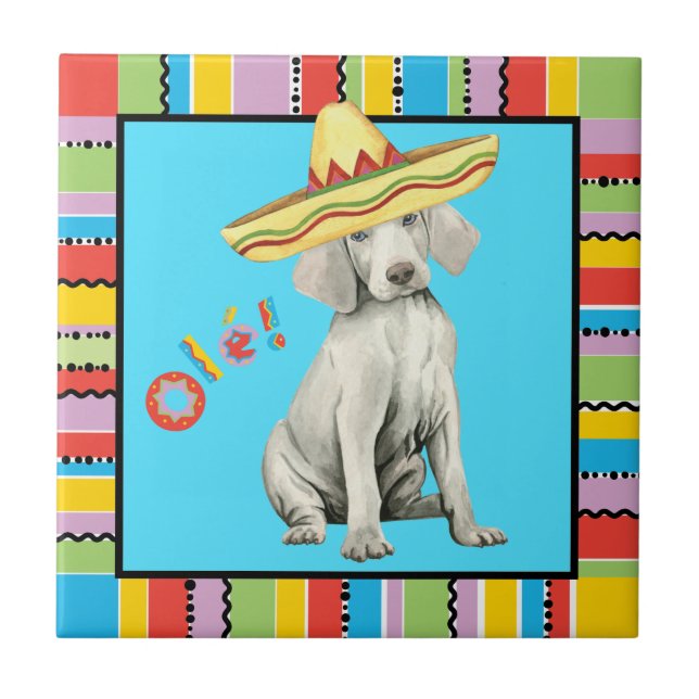 Azulejo Fiesta Weimaraner Tile (Frente)