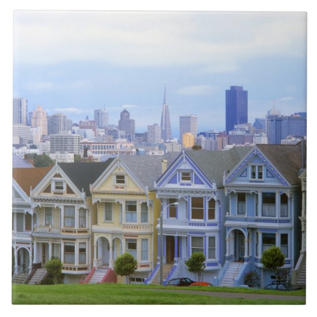 Azulejo Fila de casas victorianas (Frente)