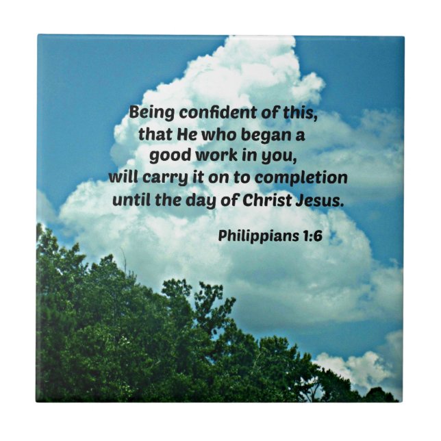 Azulejo Filipinas 1:6 Confiados en esto, ... (Frente)