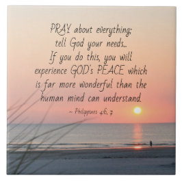 Azulejo Filipinas 4:6 Reza Por Todo El Ocean Sunset