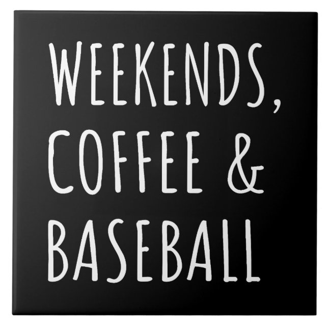 Azulejo Fines De Semana, Café Y Béisbol (Frente)