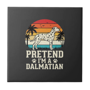 Azulejo Finge que soy un perro retro dálmata