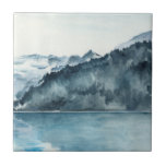 Azulejo Fiordos de invierno<br><div class="desc">Fiordos de invierno II de Jennifer Paxton Parker. Fiordos acuáticos en un entorno sereno de tonos azules.</div>
