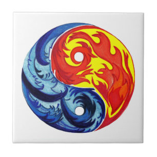 Azulejo Fire and Ice Yin-Yang