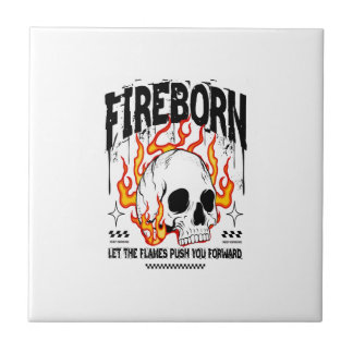 Azulejo Fireborn Skull Urban Streetwear