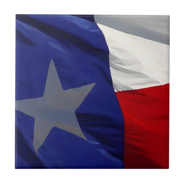 Azulejo Flag of Texas Pop Art (Frente)
