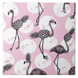 Azulejo Flamingo de piña rosa