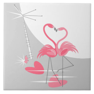 Azulejo Flamingo Love Large Moon tile