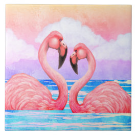 Azulejo Flamingo Lovers