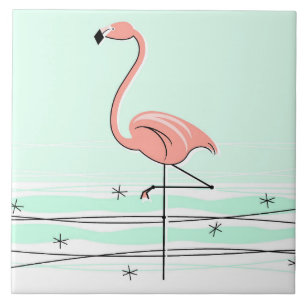 Azulejo Flamingo Ocean Aqua flip tile