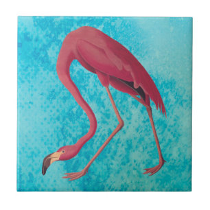 Azulejo Flamingo rosa vintage