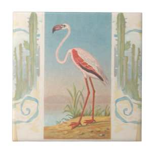 Azulejo Flamingo Rug Vintage Tropical