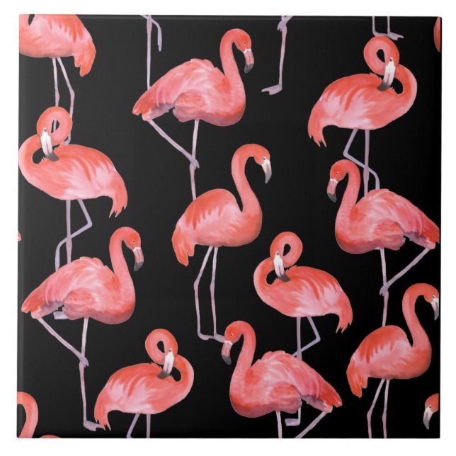 Azulejo Flamingos Ceramic Tile (Frente)