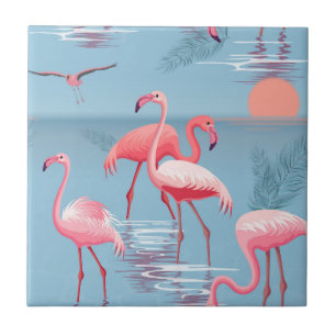 Azulejo Flamingos Patrón 1
