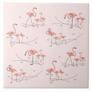 Azulejo Flamingos Pink Multi tile