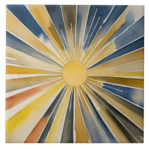 Azulejo Flare de Sunburst de color de agua