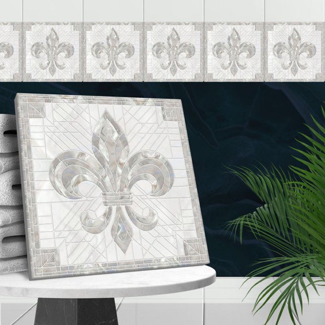 Azulejo Fleur-de-lis - Arte de mosaico de la Perla (Subido por el creador)