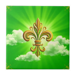 Azulejo Fleur De Lis St Patricks Day