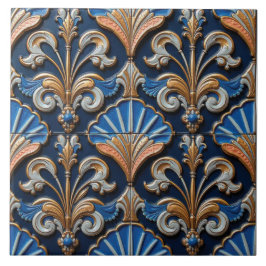 Azulejo Fleur-de-Lis y Fans