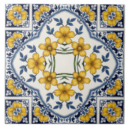 Azulejo Fleurs jaunes 2
