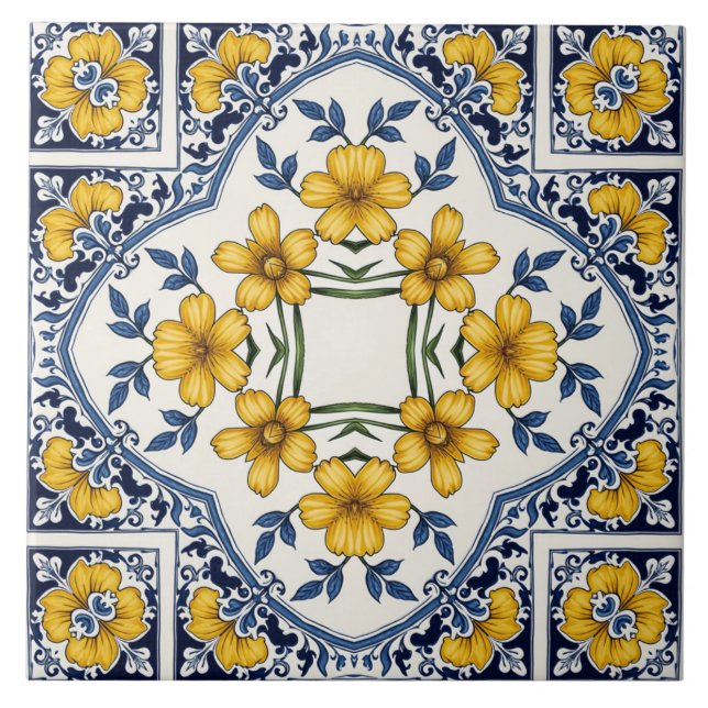 Azulejo Fleurs jaunes 2 (Frente)