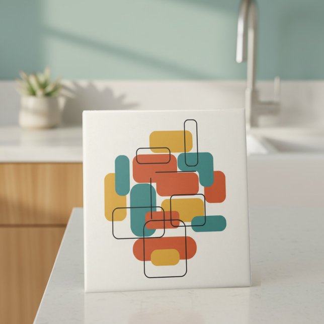 Azulejo Floating Rectangles Abstract MCM #5 ID1224 (Subido por el creador)