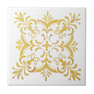 Azulejo Flor amarilla