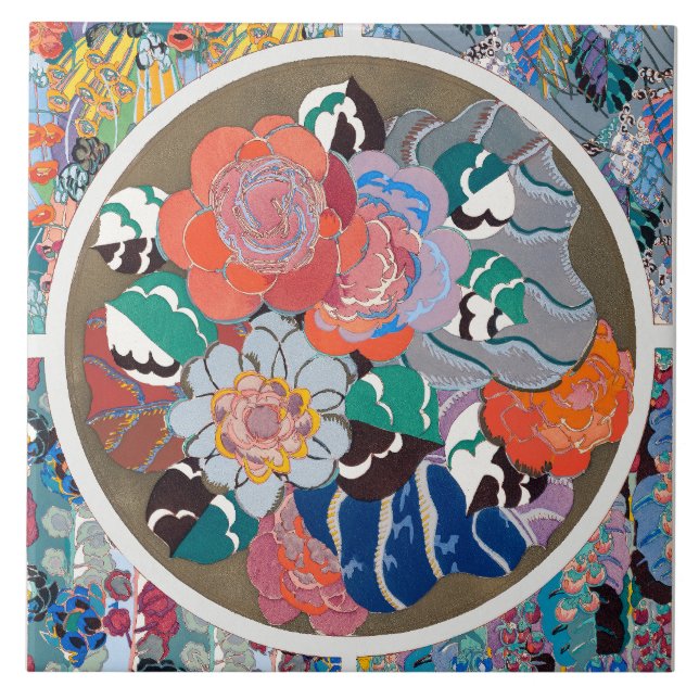 Azulejo Flor Art Deco (Frente)