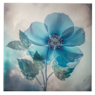 Azulejo Flor azul etéreo