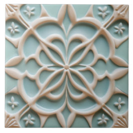 Azulejo Flor azul y blanca de la Casa de la Flor Alivio Bo