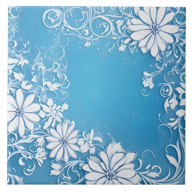 Azulejo Flor blanca (Frente)