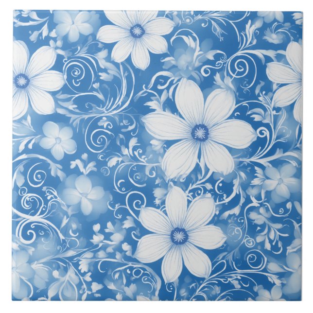 Azulejo Flor blanca (Frente)