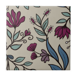 Azulejo Flor caprichosa Bouquet HD L 6 Blue Verde azulado 