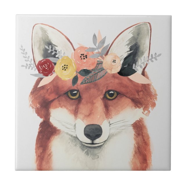 Azulejo Flor Crown Forester Fox (Frente)