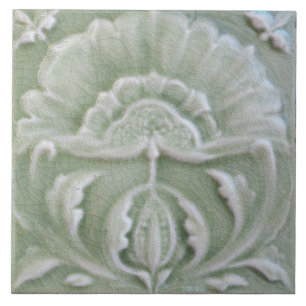 Azulejo Flor de acabado crujiente Art Nouveau
