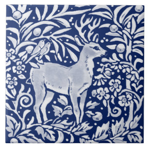Azulejo Flor de aves de corral de ganado de bosque azul de